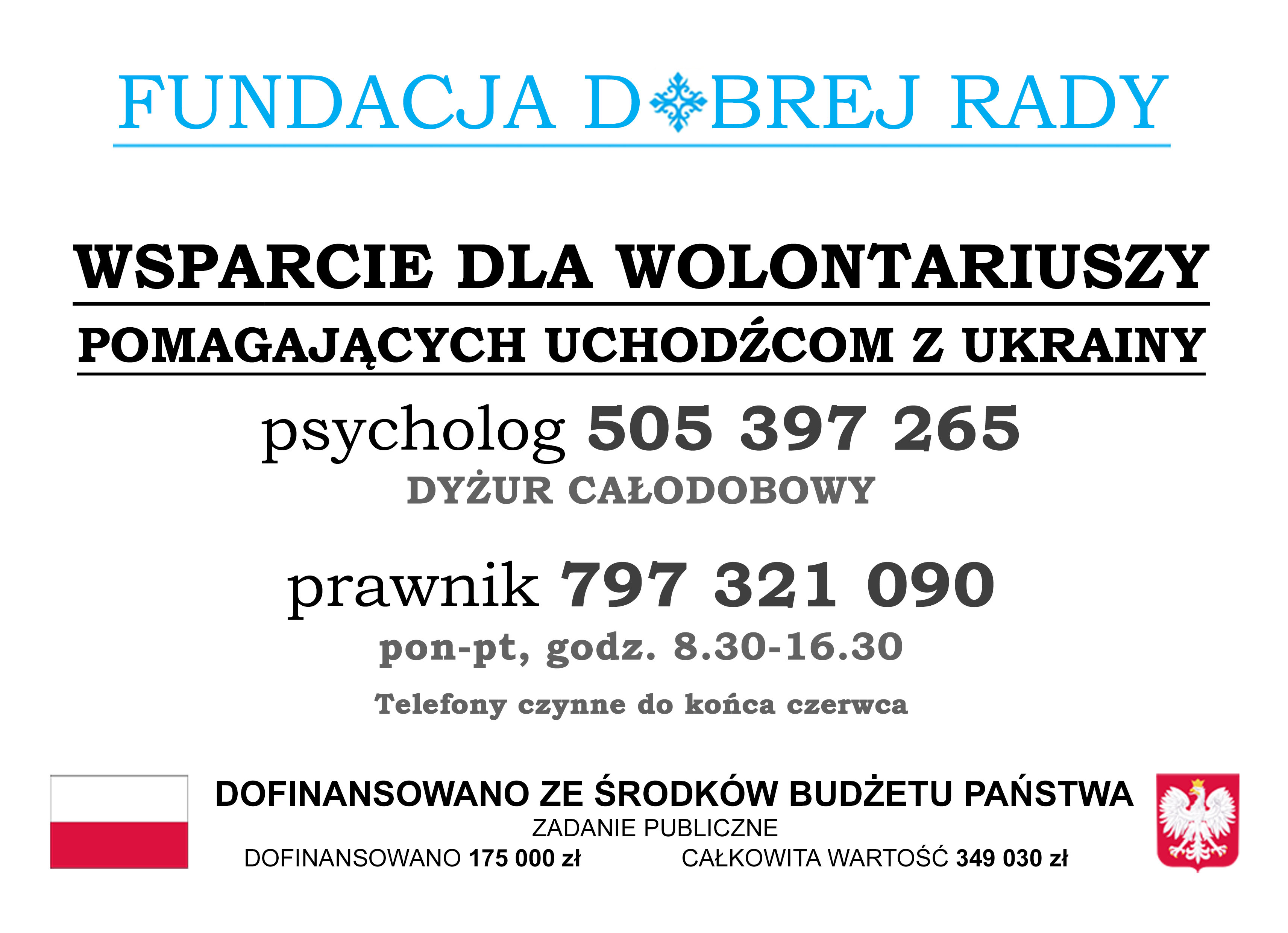 Wsparcie dla wolontariuszy pomogających uchodźcom z Ukrainy